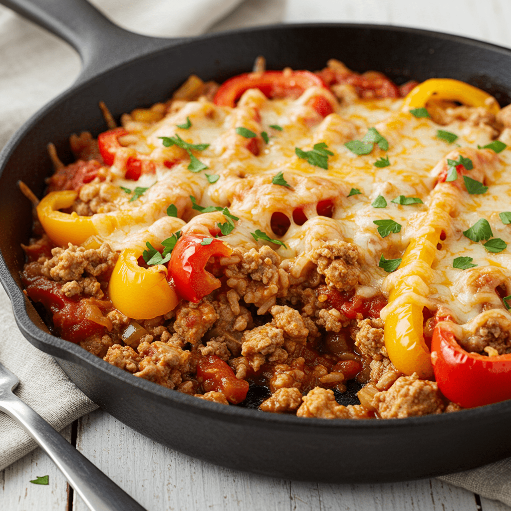 A Dietitian's Go-To Unstuffed Pepper Skillet Recipe 3 What Are the Main Ingredients in This Skillet? related image