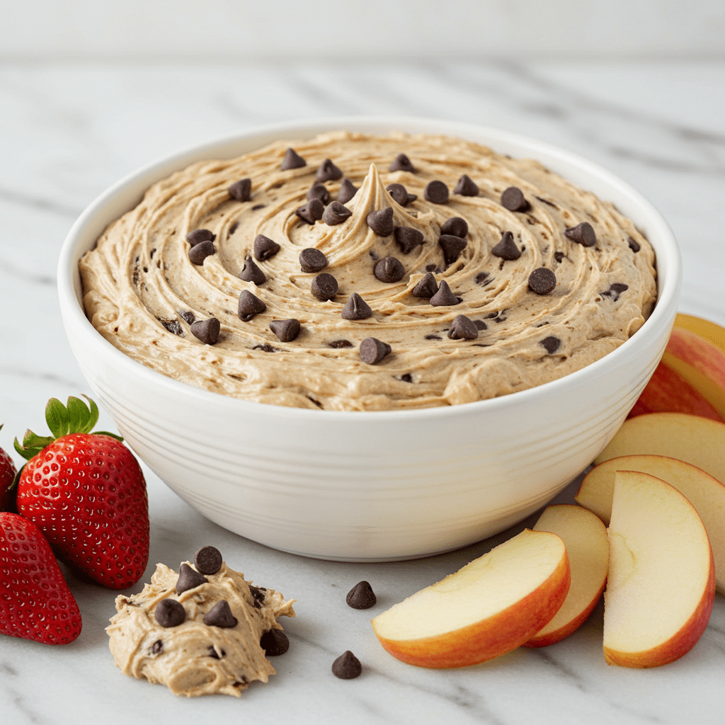 A Healthy Cookie Dough Dip You Can Actually Feel Good About 1 A Healthy Cookie Dough Dip You Can Actually Feel Good About