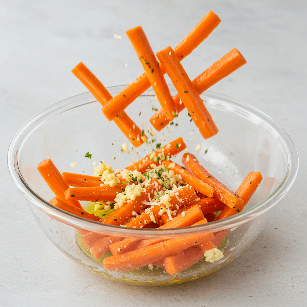 How to Bake the Crispiest Parmesan Carrot Sticks You'll Ever Make 7 Step 3: Arrange for Maximum Crispiness