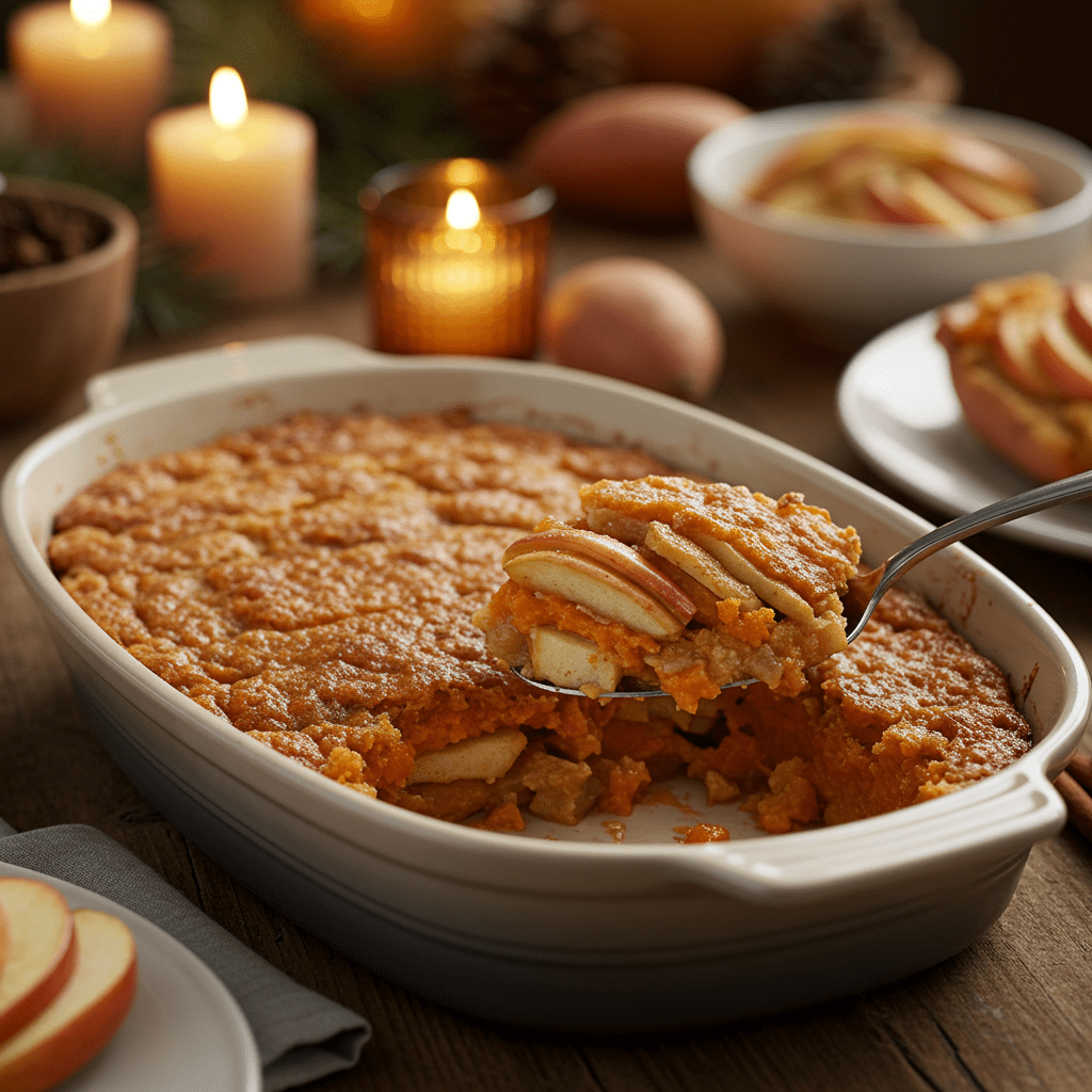 A Cozy Sweet Potato and Apple Bake with a Crunchy Pecan Topping 1 A Cozy Sweet Potato and Apple Bake with a Crunchy Pecan Topping