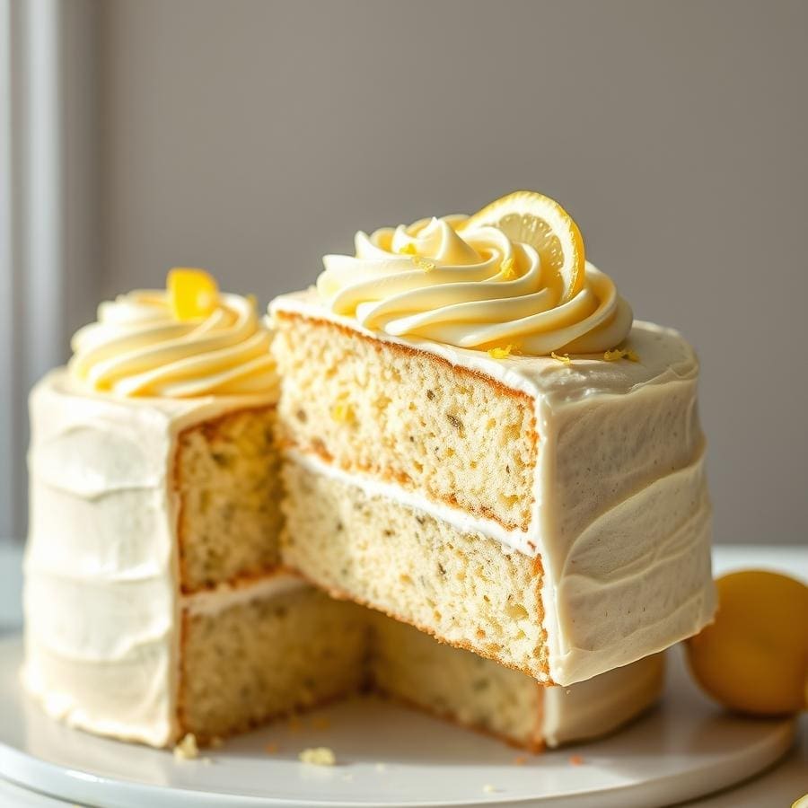 The Best Fluffy Vegan Lemon Poppyseed Cake (Easy Recipe) 1 The Best Fluffy Vegan Lemon Poppyseed Cake (Easy Recipe)