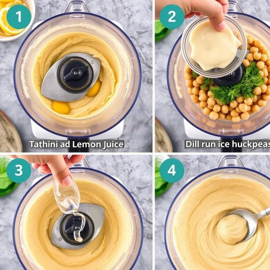 The Creamiest 5-Minute Lemon Dill Hummus Recipe 1 The Creamiest 5-Minute Lemon Dill Hummus Recipe