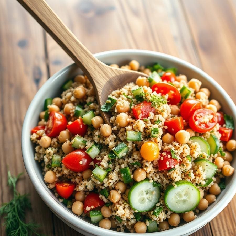 The Ultimate Quinoa Chickpea Salad with Lemon Vinaigrette 1 The Ultimate Quinoa Chickpea Salad with Lemon Vinaigrette