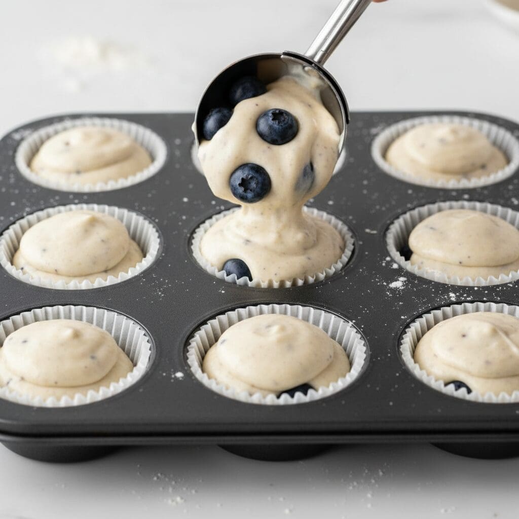 The Best Cottage Cheese Blueberry Muffins (High-Protein & Fluffy) 5 Bringing the Batter Together