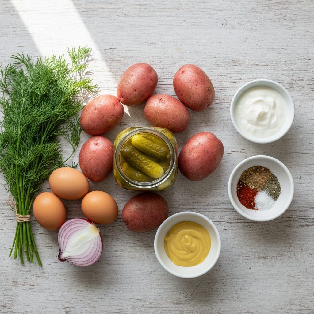 The Ultimate Creamy Dill Pickle Potato Salad (A Dietitian's Recipe) 1 The Ultimate Creamy Dill Pickle Potato Salad (A Dietitian's Recipe)