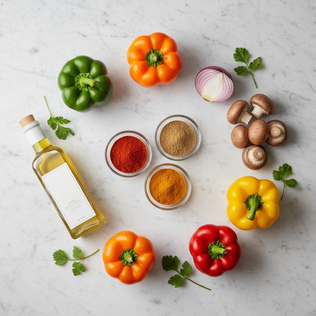 Easy Vegetarian Fajitas Recipe (Ready in 20 Minutes!) 4 Ingredient Notes and Substitutions