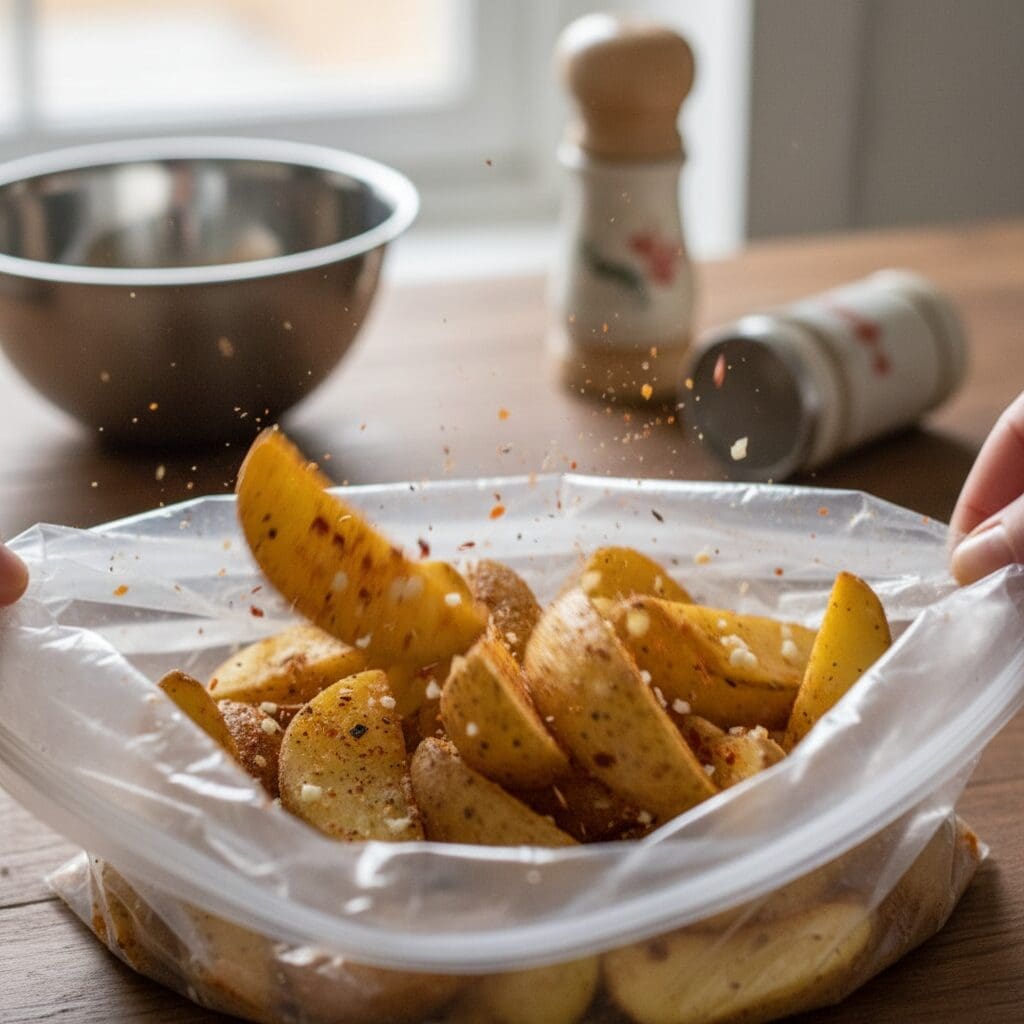 Crispy Oven-Baked Potato Wedges: Easy Vegan Recipe with Air Fryer Option 4 Ingredients You'll Need