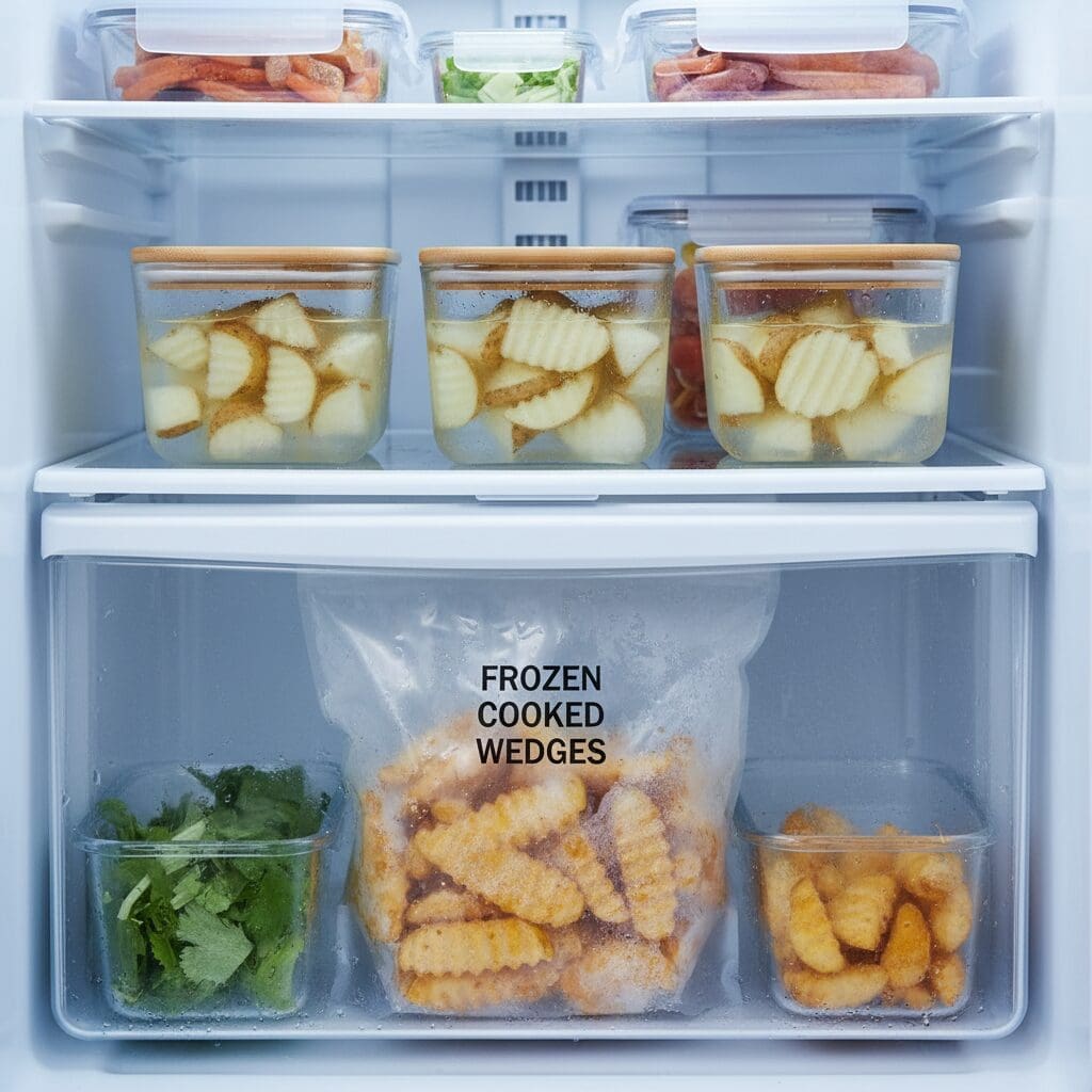 Crispy Oven-Baked Potato Wedges: Easy Vegan Recipe with Air Fryer Option 12 Storage, Freezing, and Reheating