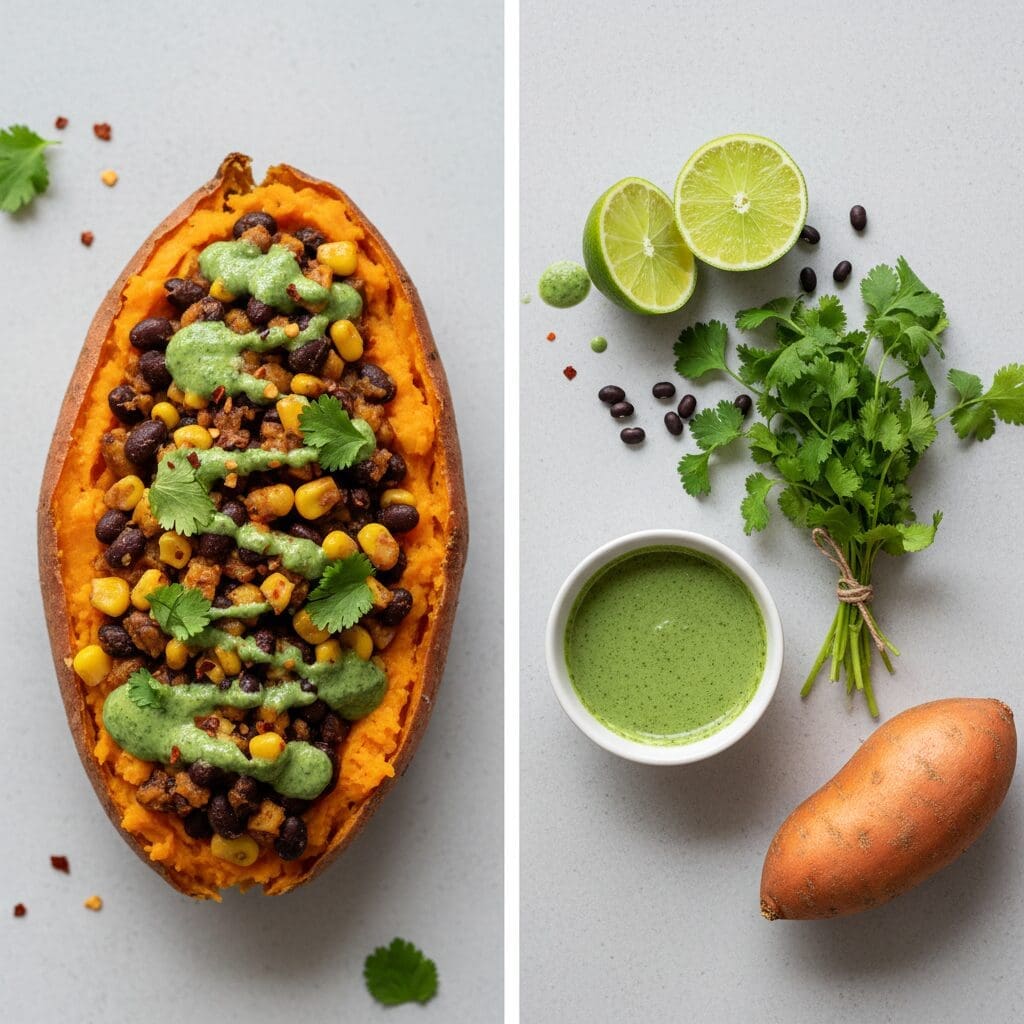 Easy Vegan Mexican Stuffed Sweet Potatoes (Flavorful Meal-Prep Recipe) 1 Easy Vegan Mexican Stuffed Sweet Potatoes (Flavorful Meal-Prep Recipe)