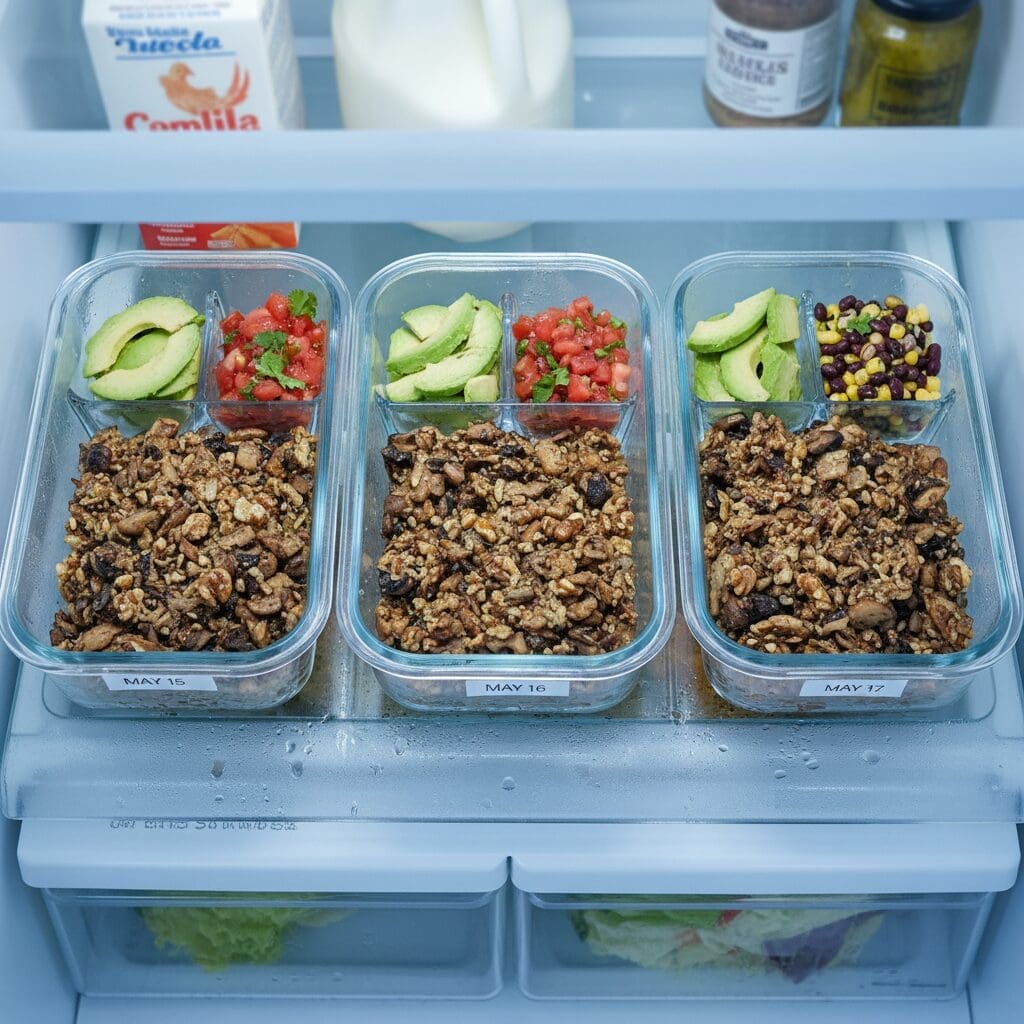 The Best Vegan Tacos: 20-Minute Meaty Mushroom Walnut Recipe 9 Storage, Freezing, and Meal Prep