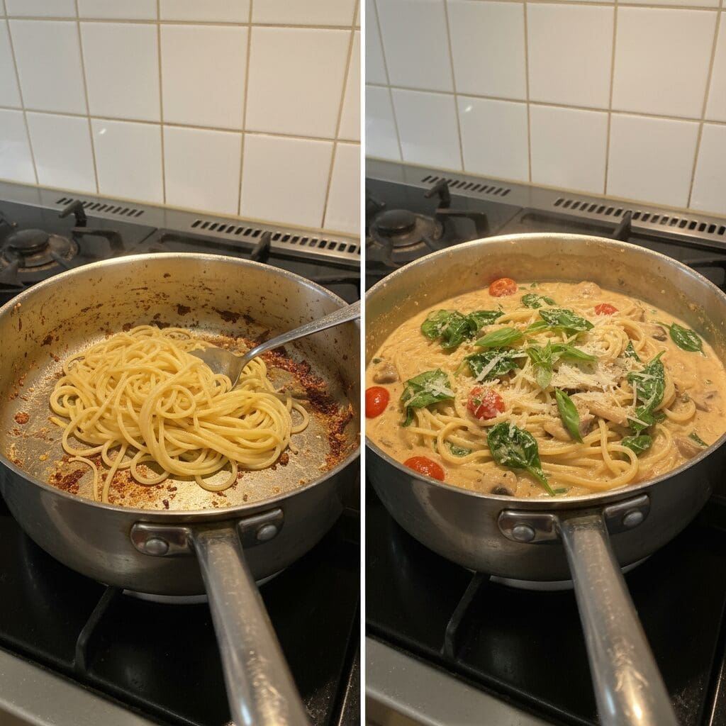 Creamy One Pot Vegan Pasta: Luscious 30-Minute Italian-Inspired Dinner 4 Easy Substitutions and Variations
